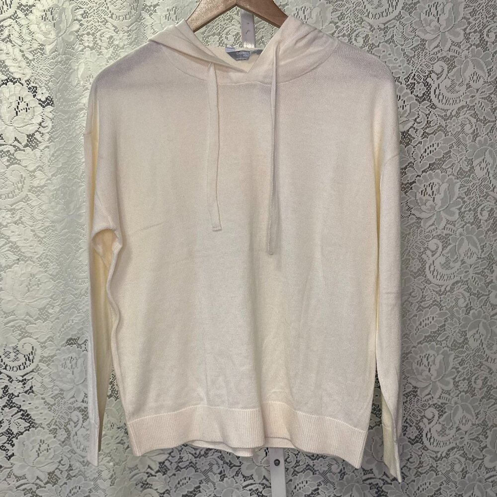 Members Mark cream Cashmere Blend Hoodie NWT size small